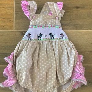 Smock poodle babygirl bubble